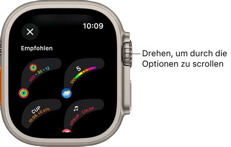 Ändern des Zifferblatts auf der Apple Watch.